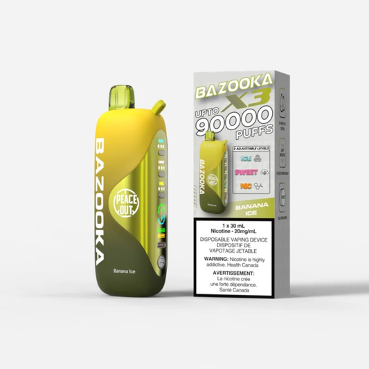 Bazooka X3 90K high-capacity disposable vape, part of the big-puff range at Vape Store Delivery