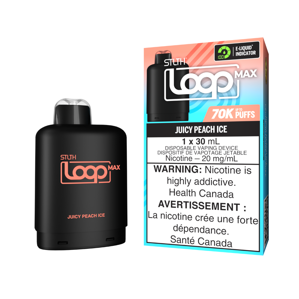 STLTH 70k Loop Max Pre-filled Vape Pod - Juicy Peach Ice | STLTH | Same-day GTA vape delivery