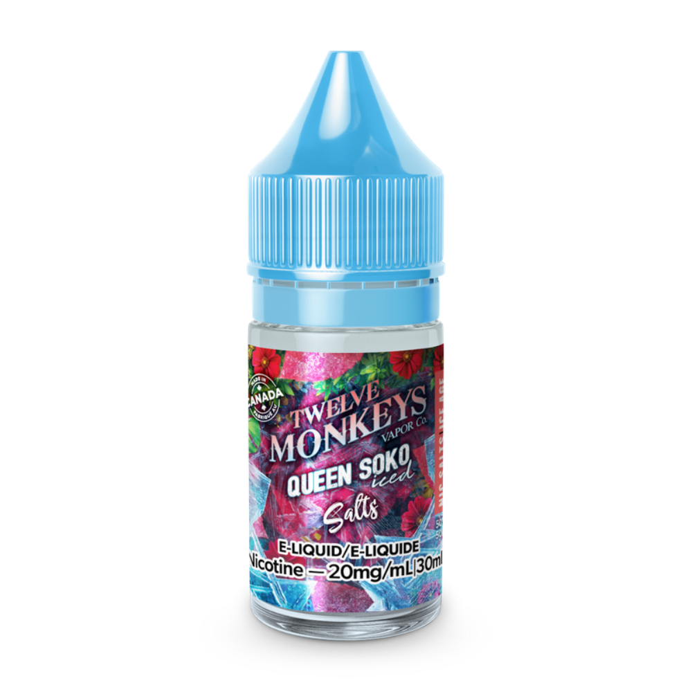 Twelve Monkeys Salts E-Liquid 30mL 20mg - Queen Soko Ice Age