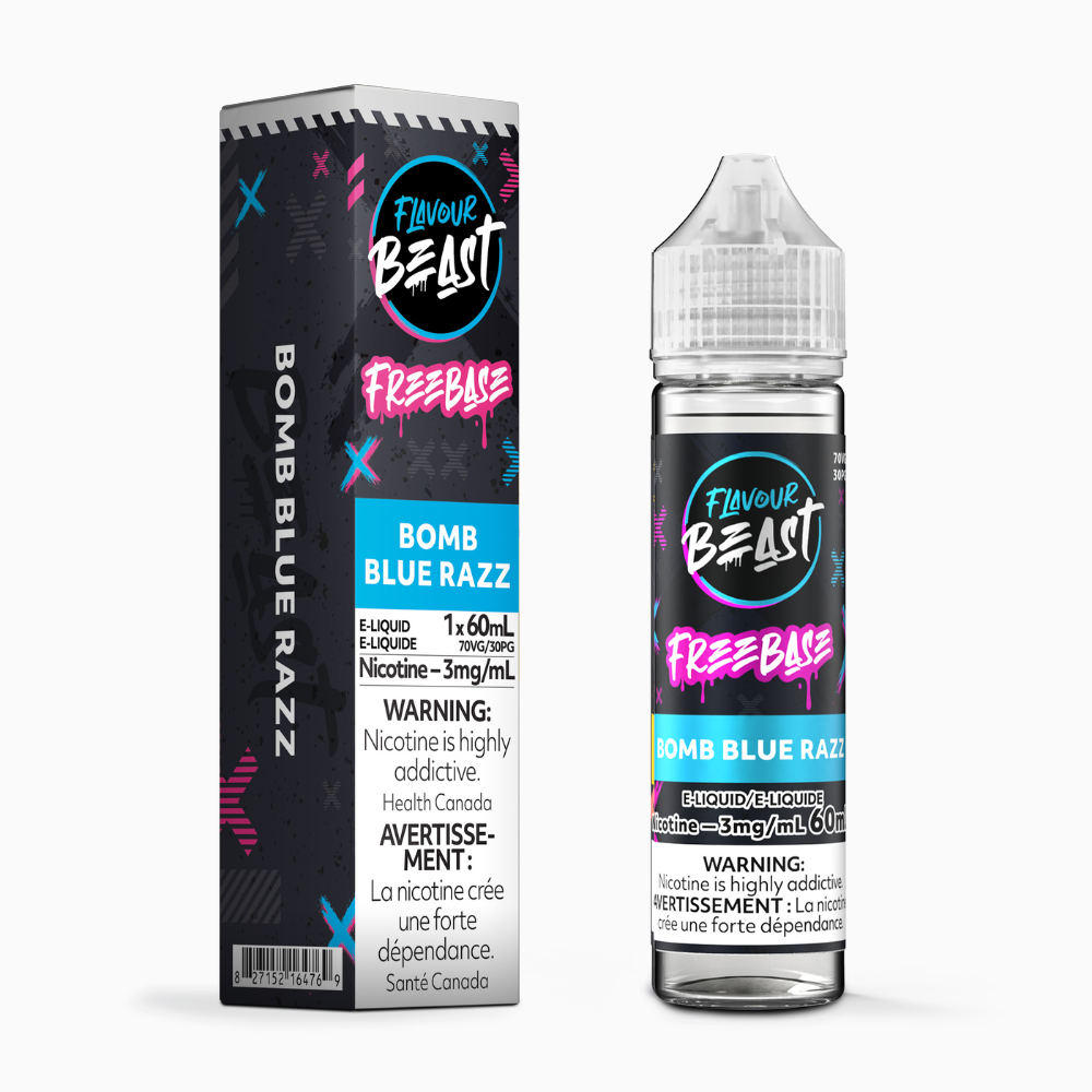 Flavour Beast Freebase E-Liquid 60mL 3mg - Bomb Blue Razz | Flavour Beast | Same-day GTA vape delivery