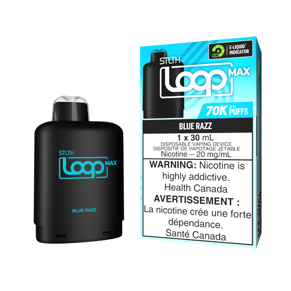 STLTH 70k Loop Max Pre-filled Vape Pod - Blue Razz | STLTH | Same-day GTA vape delivery