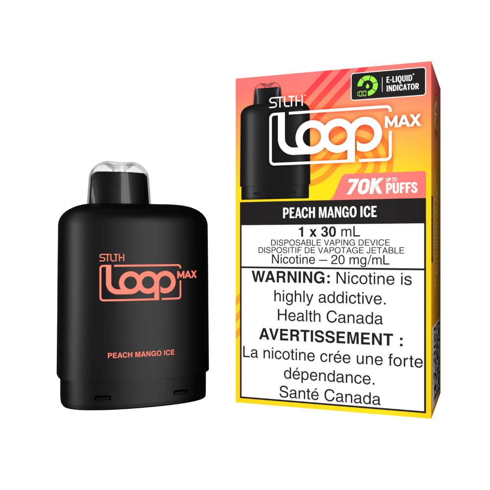 STLTH 70k Loop Max Pre-filled Vape Pod - Peach Mango Ice | STLTH | Same-day GTA vape delivery