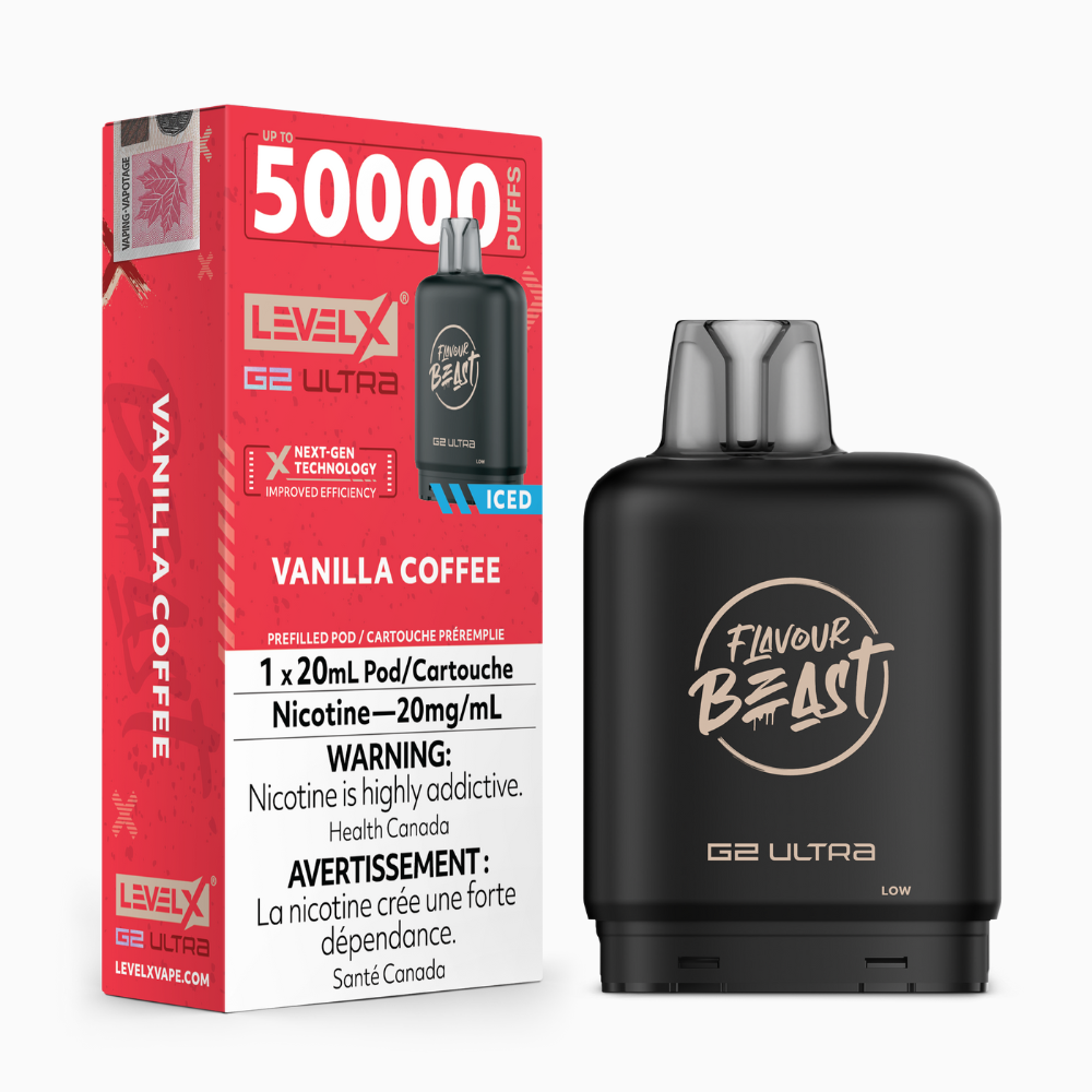 Flavour Beast Level X G2 Ultra - Vanilla Coffee Iced | Level x FB G2 Ultra | Same-day GTA vape delivery