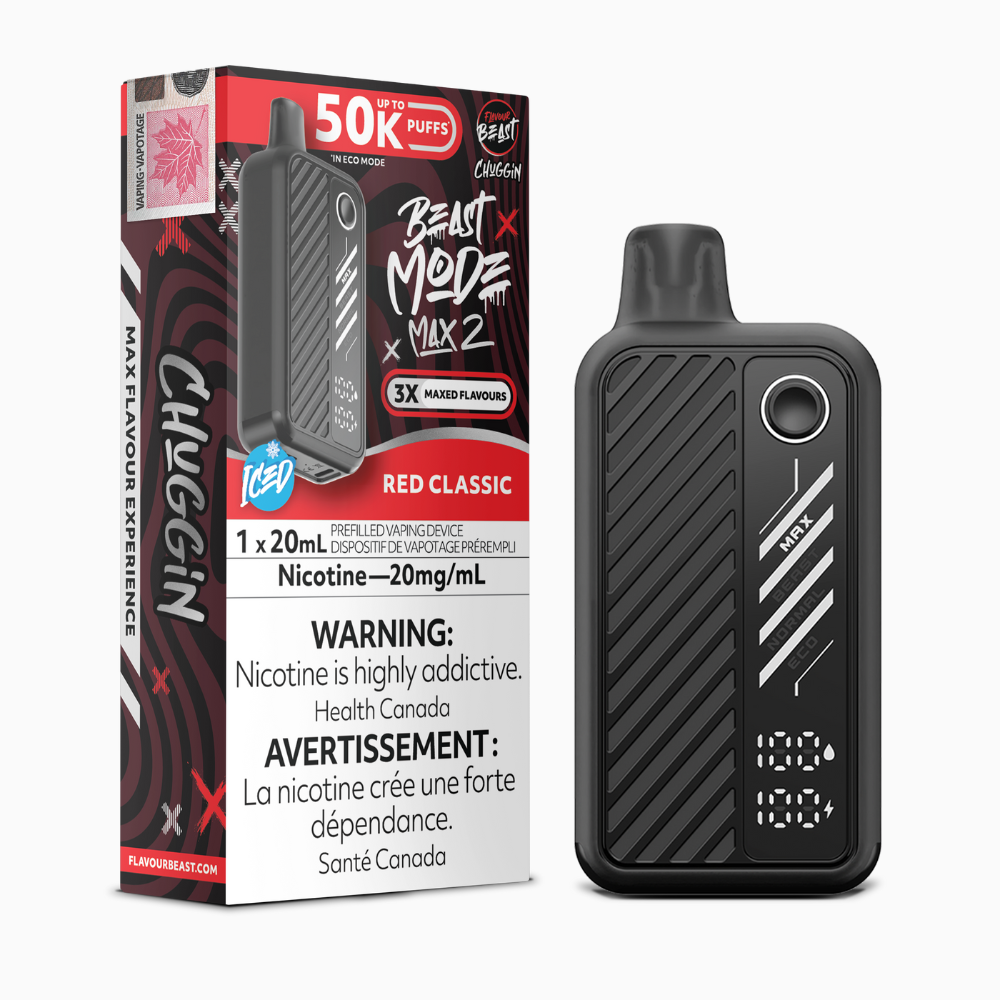 Flavour Beast Mode Max 2 Chuggin - Red Classic Ice | Flavour Beast | Same-day GTA vape delivery