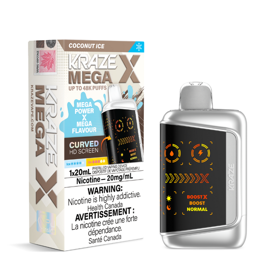 Kraze Mega X 48k Disposable Vape - Coconut Ice | Kraze | Same-day GTA vape delivery