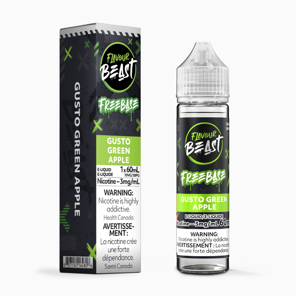 Flavour Beast Freebase E-Liquid 60mL 3mg - Gusto Green Apple | Flavour Beast | Same-day GTA vape delivery