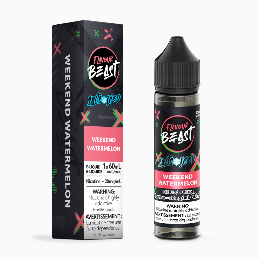 Flavour Beast Salts E-Liquid 60mL 20mg - Weekend Watermelon Iced | Flavour Beast | Same-day GTA vape delivery