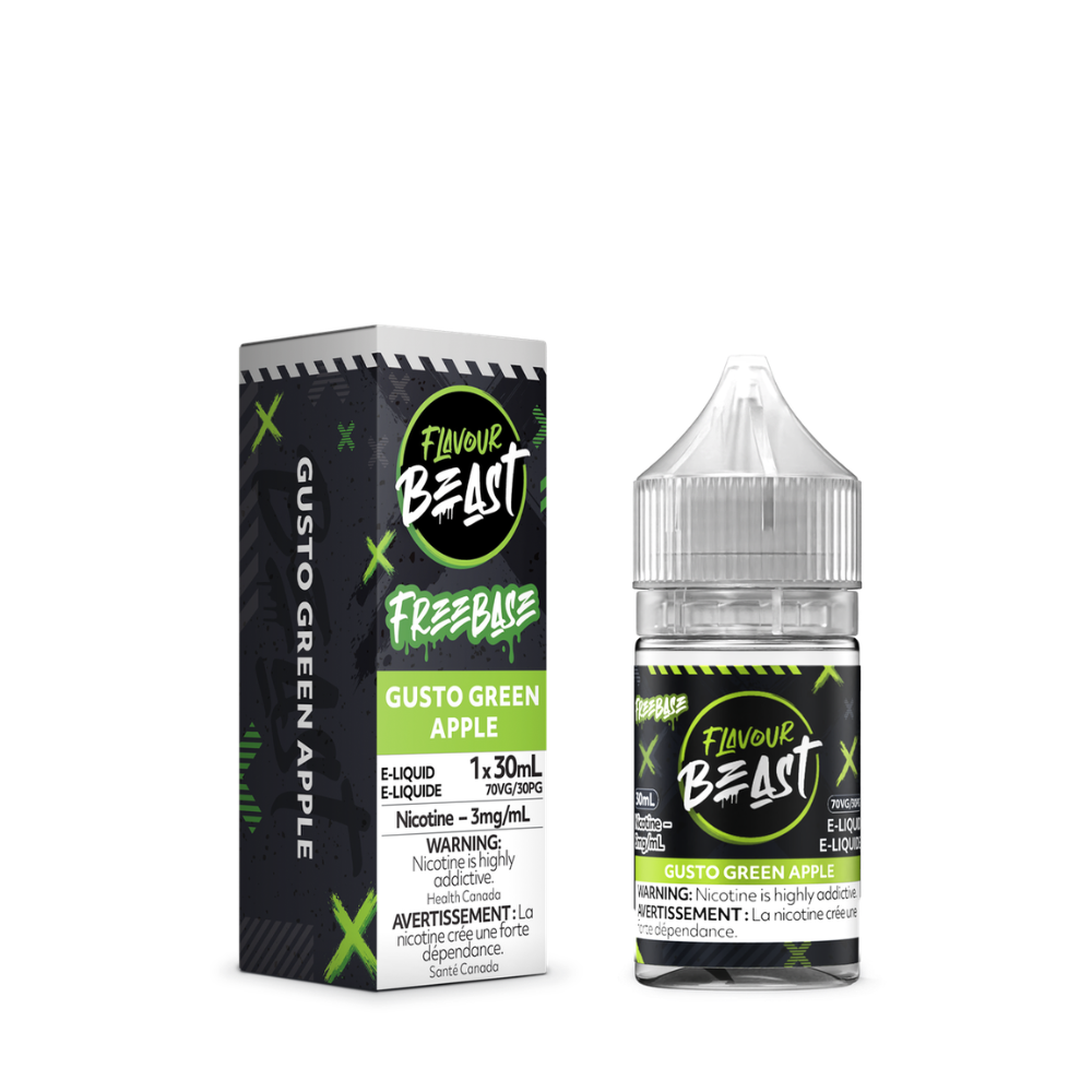 Flavour Beast Freebase E-Liquid 30mL 3mg - Gusto Green Apple