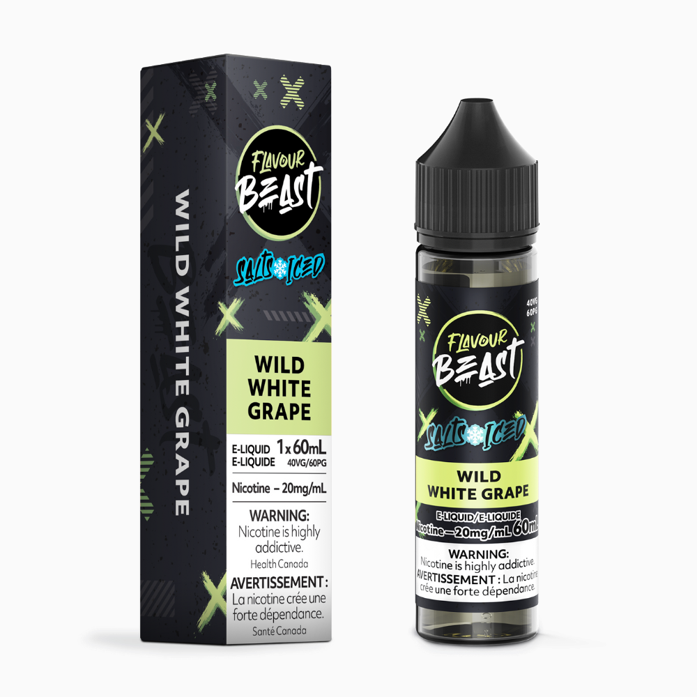 Flavour Beast Salts E-Liquid 60mL 20mg - Wild White Grape Iced | Flavour Beast | Same-day GTA vape delivery