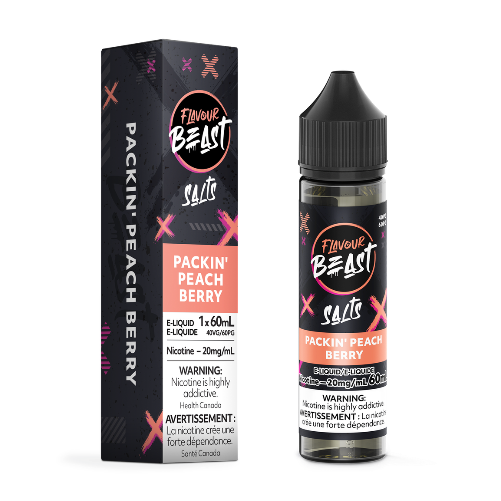 Flavour Beast Salts E-Liquid 60mL 20mg - Packin' Peach Berry