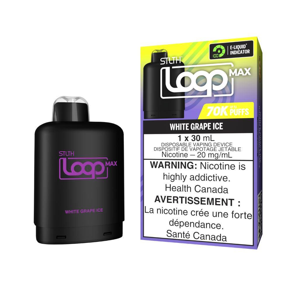 STLTH 70k Loop Max Pre-filled Vape Pod - White Grape Ice | STLTH | Same-day GTA vape delivery