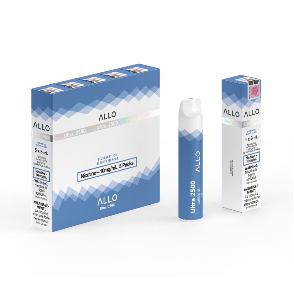 ALLO Ultra Blueberry Ice 8mL 2500 Puffs 10 mg