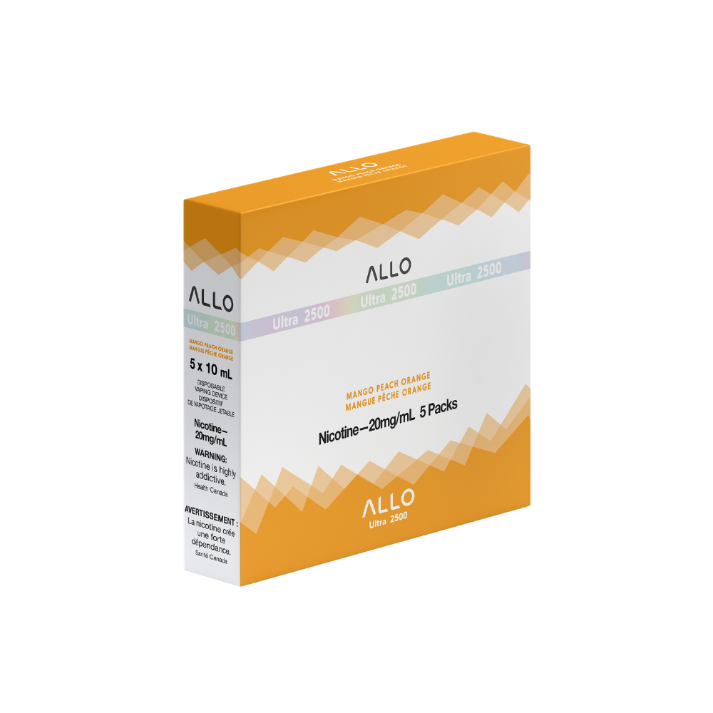 ALLO Ultra 2500 Mango Peach Orange 8mL 2500 Puffs 20mg disposable vape