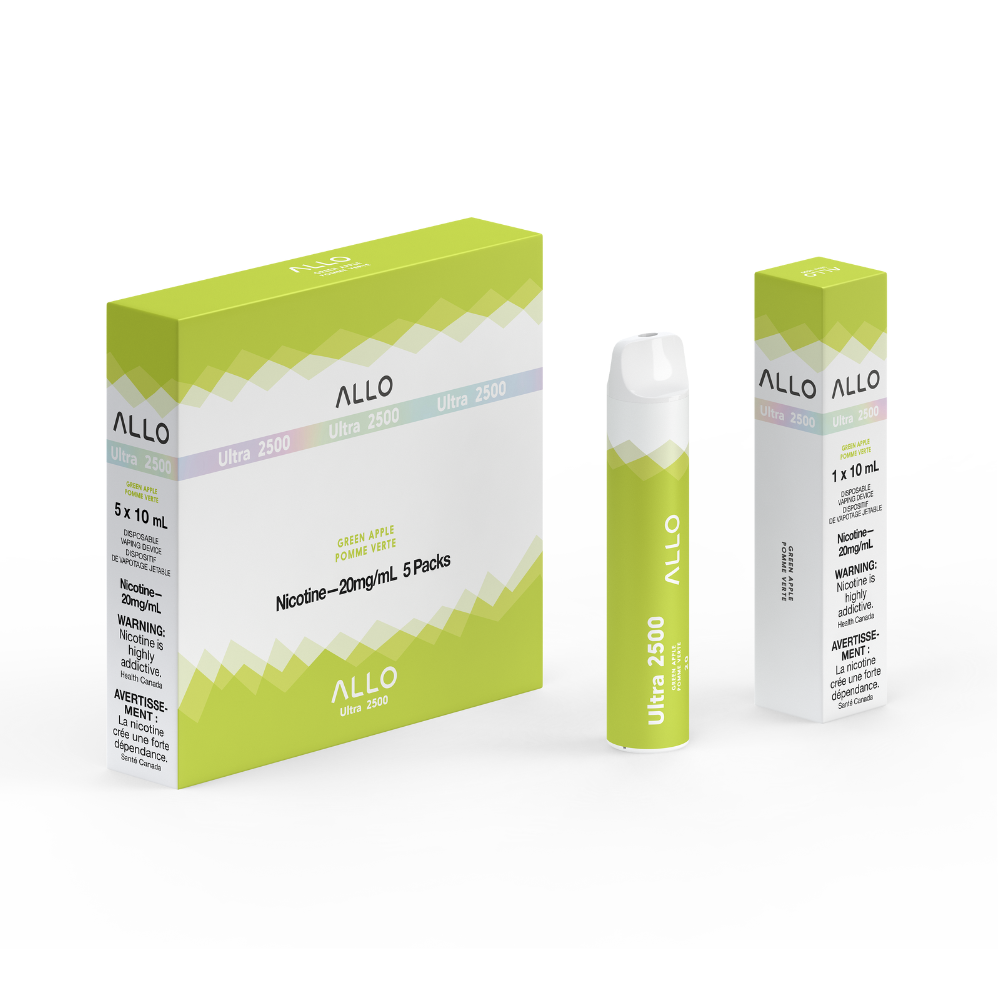 ALLO Ultra 2500  Disposable Vape - Green Apple