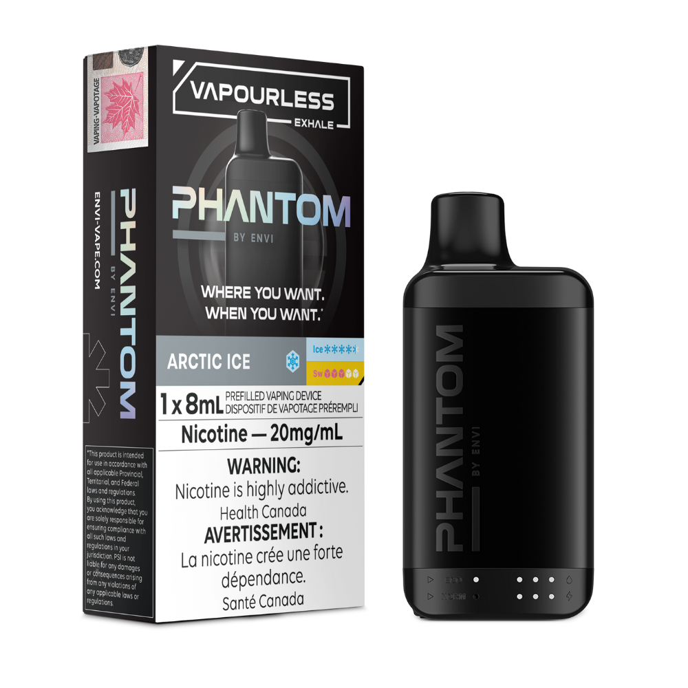 Phantom by Envi Disposable Exhale Vapourless - Arctic Ice | Envi | Same-day GTA vape delivery