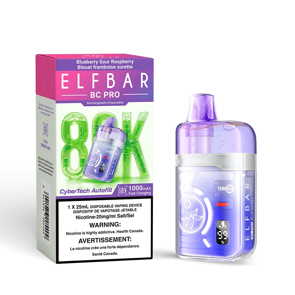 Elf Bar BC Pro 80K Disposable Vape - Blueberry Sour Raspberry | Elf Bar | Same-day GTA vape delivery