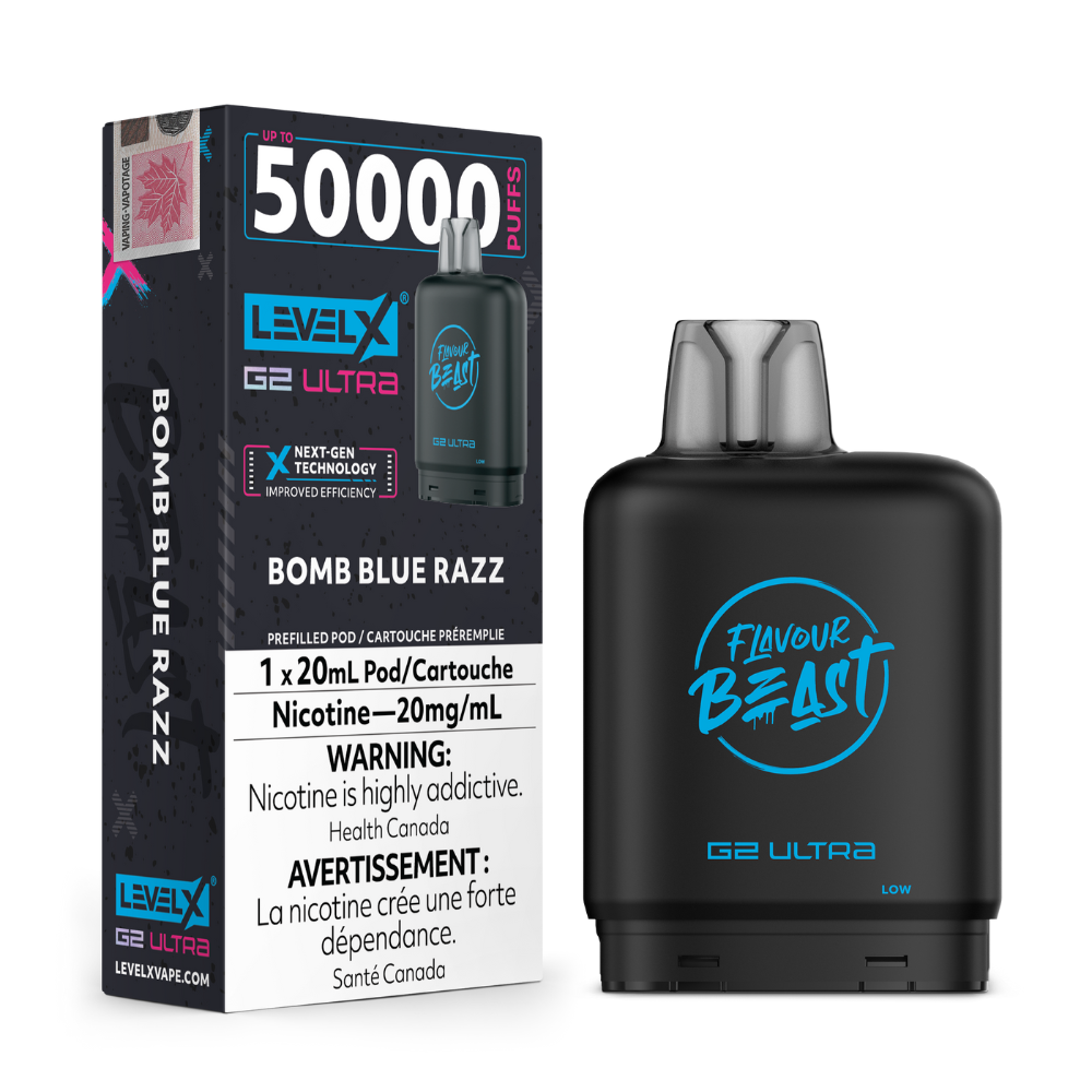 Flavour Beast Level X G2 Ultra - Bomb Blue Razz | Level x FB G2 Ultra | Same-day GTA vape delivery
