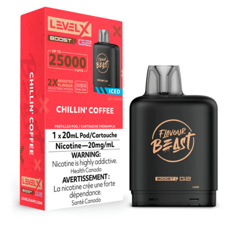 Level X Flavour Beast Boost G2 - Chillin' Coffee | Level X FB Boost G2 | Same-day GTA vape delivery
