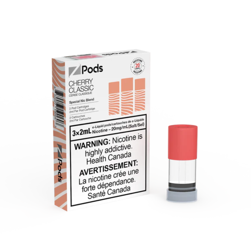 Z Pods 3 x 2mL Pods 400 Puffs - Cherry Classic | Z PODS | Same-day GTA vape delivery
