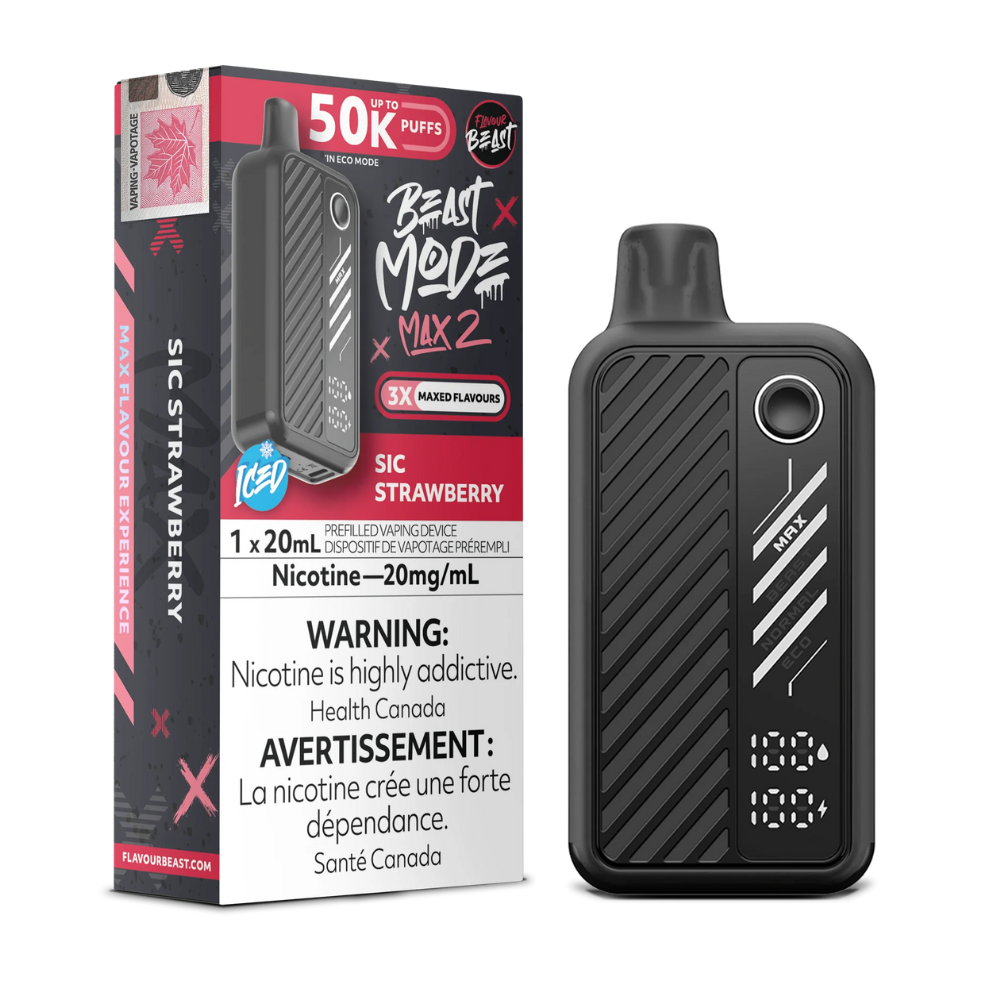 Flavour Beast Beast Mode Max 2 - Sic Strawberry | Flavour Beast | Same-day GTA vape delivery