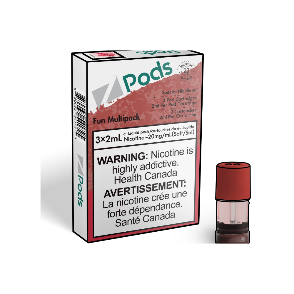 Z Pods 3 x 2mL Pods 400 Puffs - Fun Multipack | Z PODS | Same-day GTA vape delivery