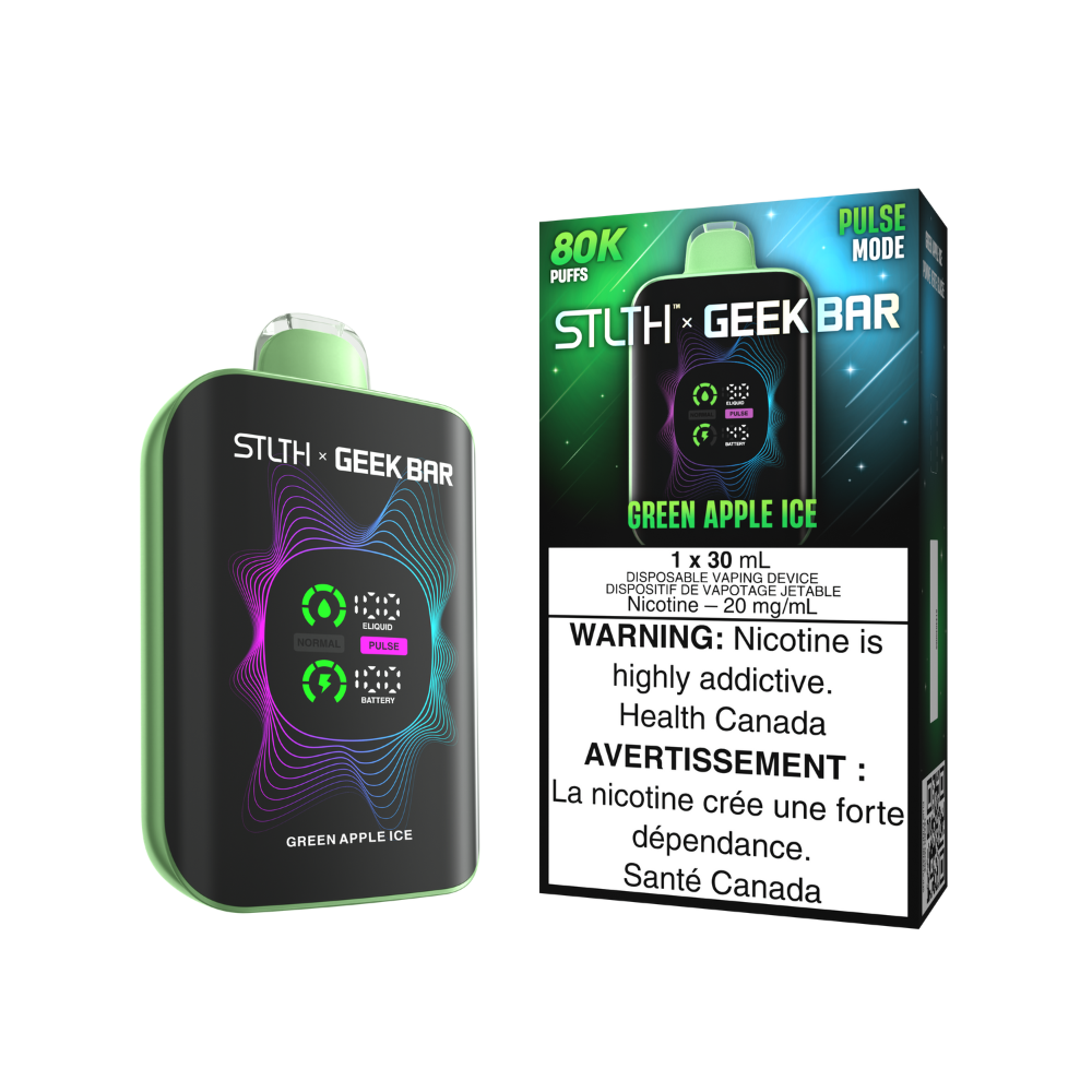 Stlth x Geek Bar 80k Disposable - Green Apple Ice | Stlth x Geek Bar | Same-day GTA vape delivery