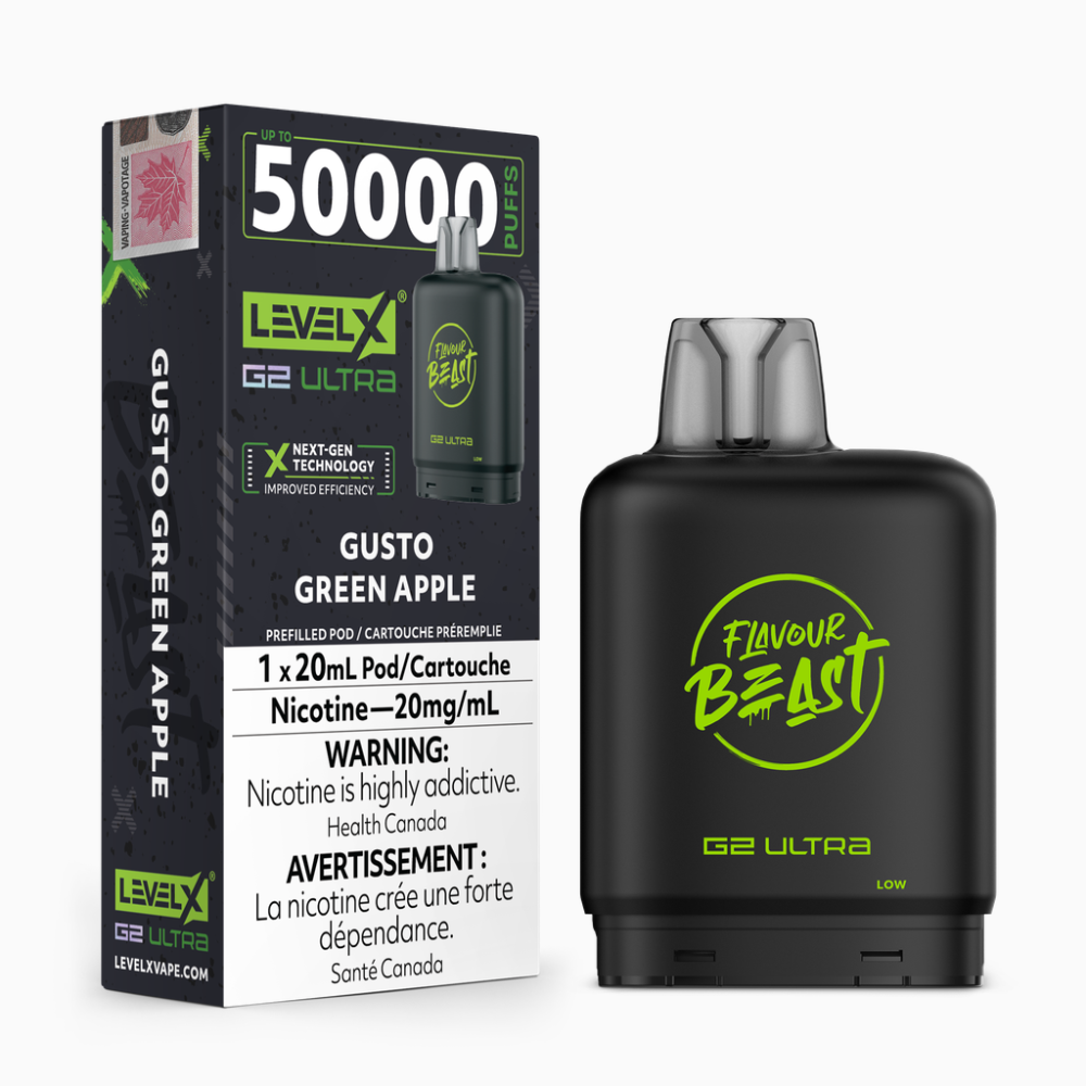 Flavour Beast Level X G2 Ultra - Gusto Green Apple vape pods