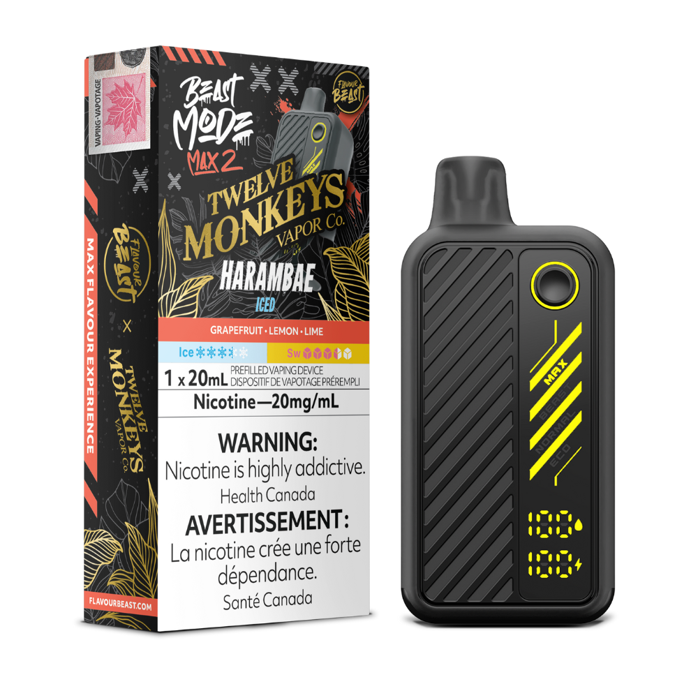 Flavour Beast Mode Max 2 X Twelve Monkeys Disposable Vape - Harambae Iced | Flavour Beast | Same-day GTA vape delivery