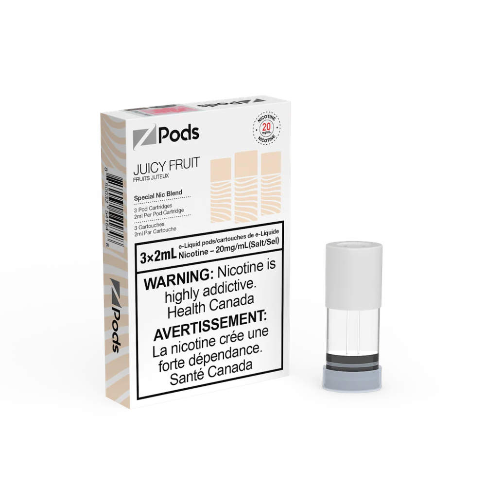 Z Pods 3 x 2mL Pods 400 Puffs - Juicy Fruit (JF) | Z PODS | Same-day GTA vape delivery