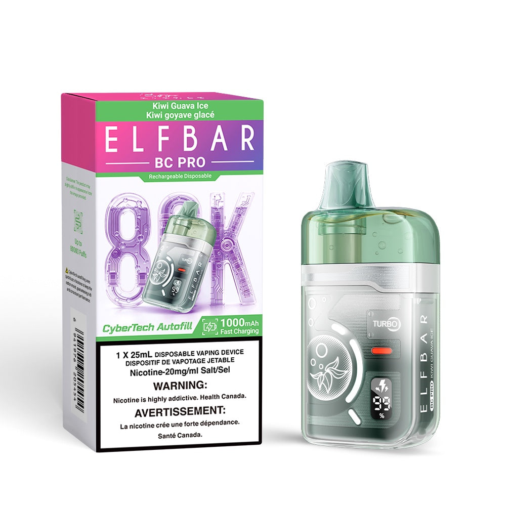 Elf Bar BC Pro 80K Disposable Vape - Kiwi Guava Ice | Elf Bar | Same-day GTA vape delivery