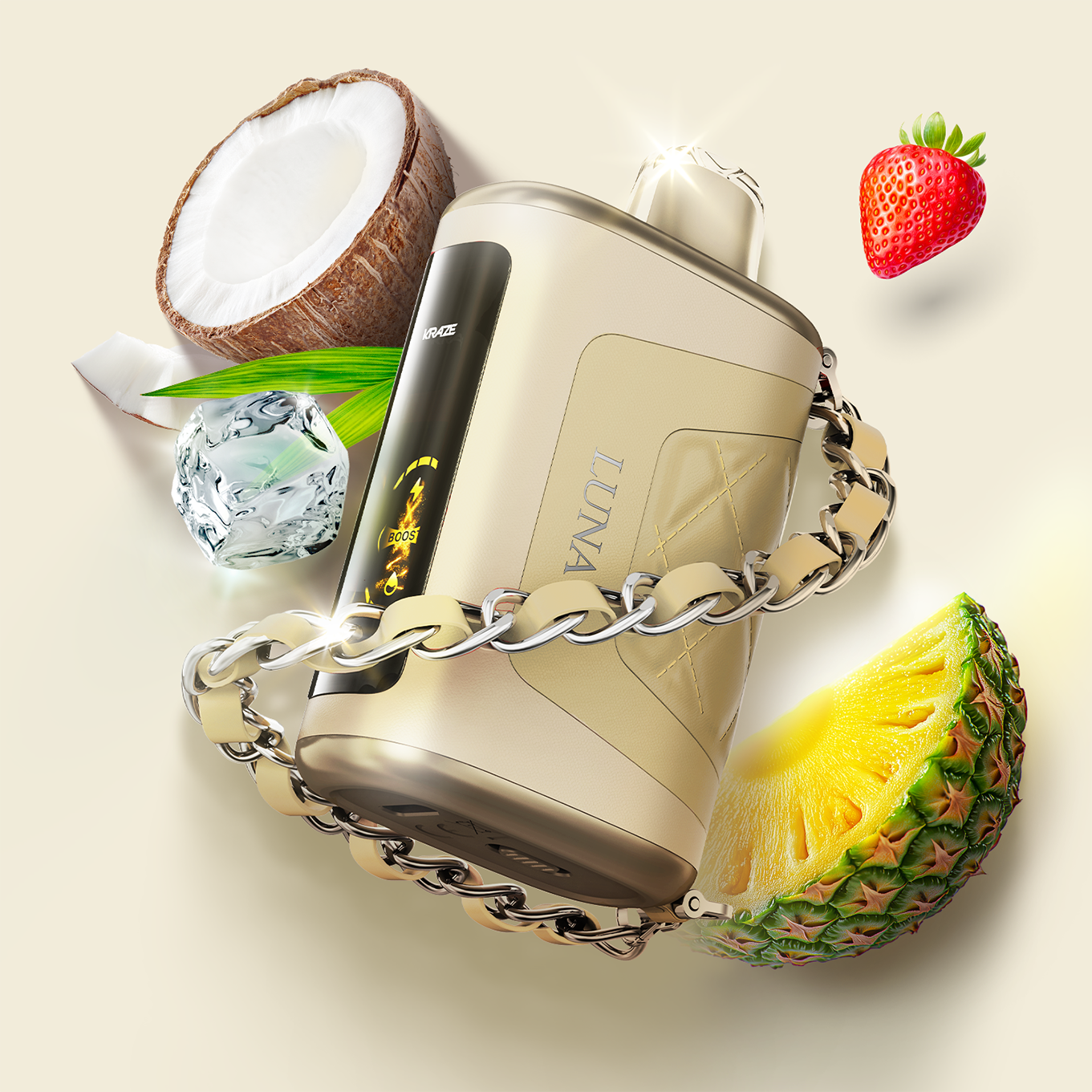 Kraze Luna 42K Puffs - Summer Strawberry Pina Colada Ice disposable vape