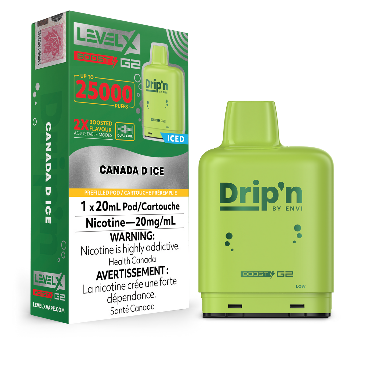 Level X Drip'n Boost G2 - Canada D Ice | Level X Drip'n Boost G2 | Same-day GTA vape delivery