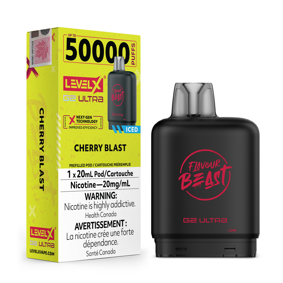 Flavour Beast Level X G2 Ultra - Cherry Blast | Level x FB G2 Ultra | Same-day GTA vape delivery