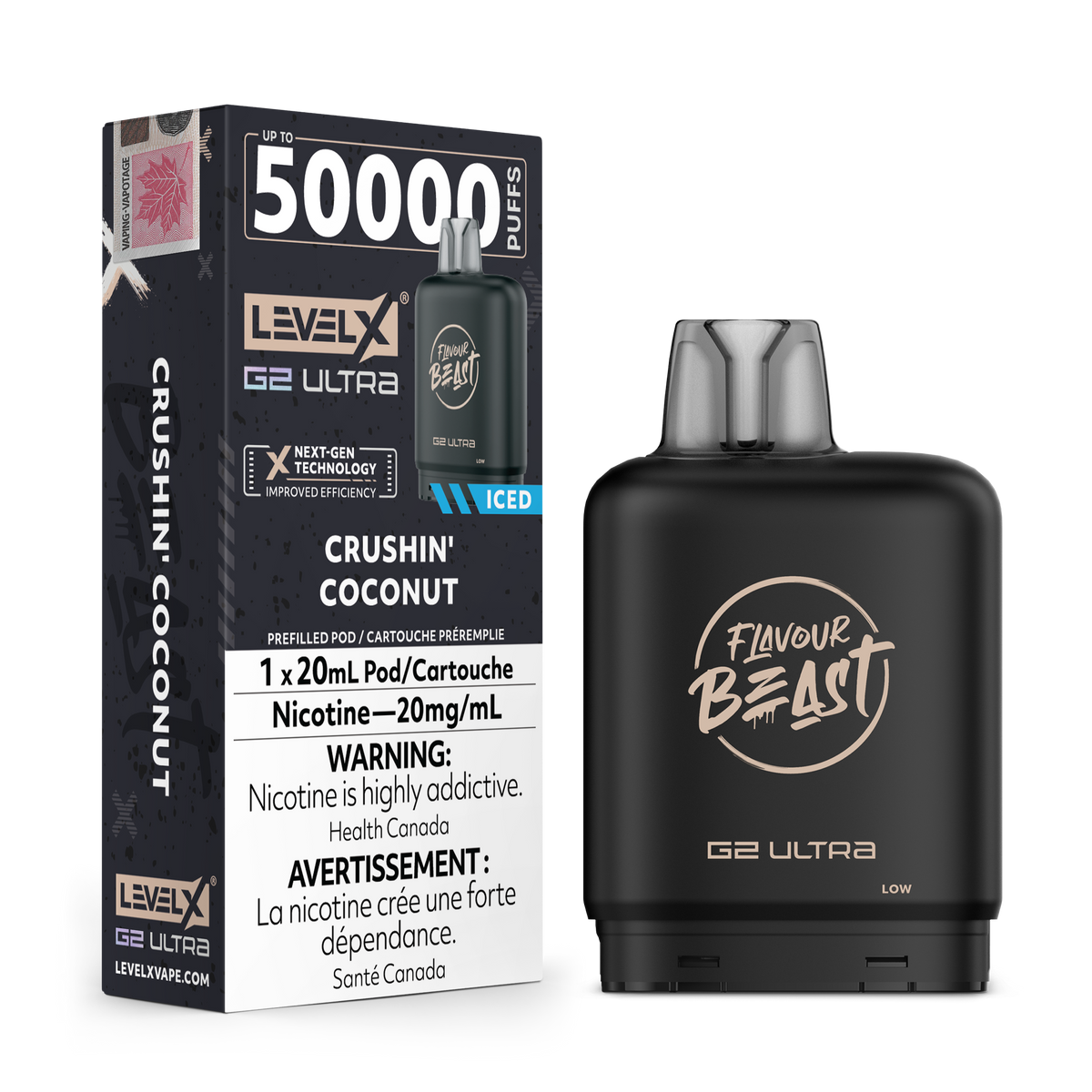 Flavour Beast Level X G2 Ultra - Crushin' Coconut | Level x FB G2 Ultra | Same-day GTA vape delivery
