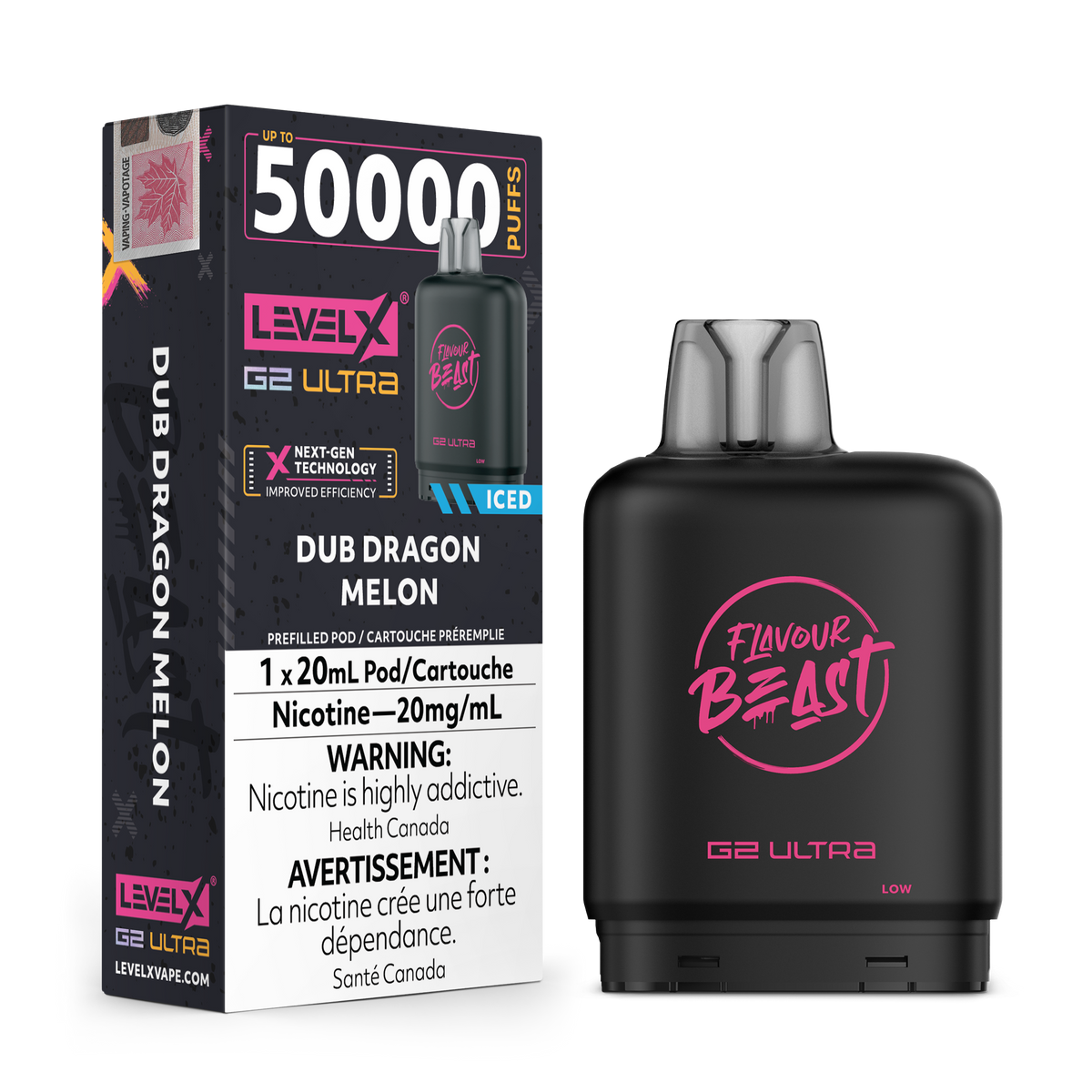 Flavour Beast Level X G2 Ultra - Dub Dragon Melon | Level x FB G2 Ultra | Same-day GTA vape delivery