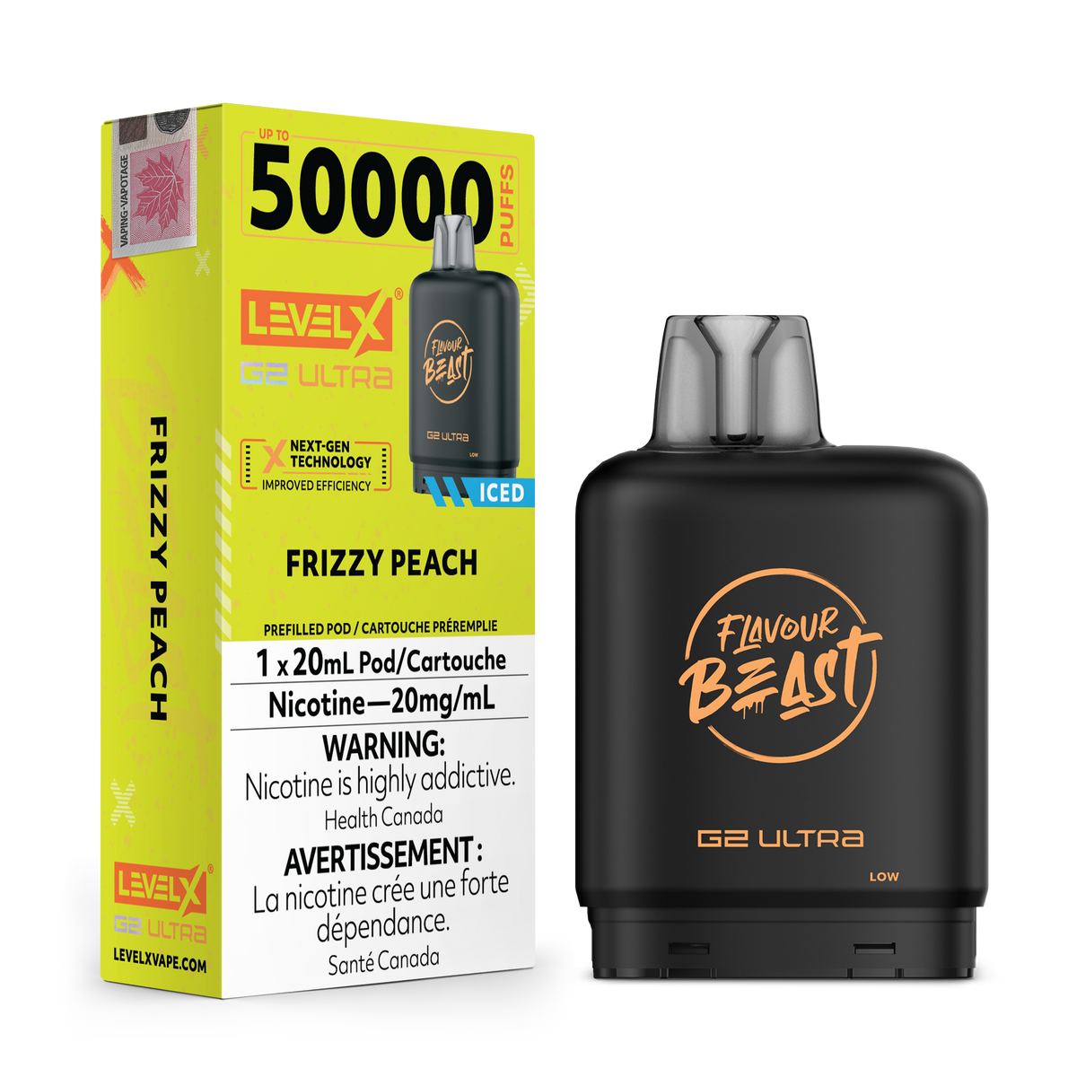Flavour Beast Level X G2 Ultra - Frizzy Peach | Level x FB G2 Ultra | Same-day GTA vape delivery
