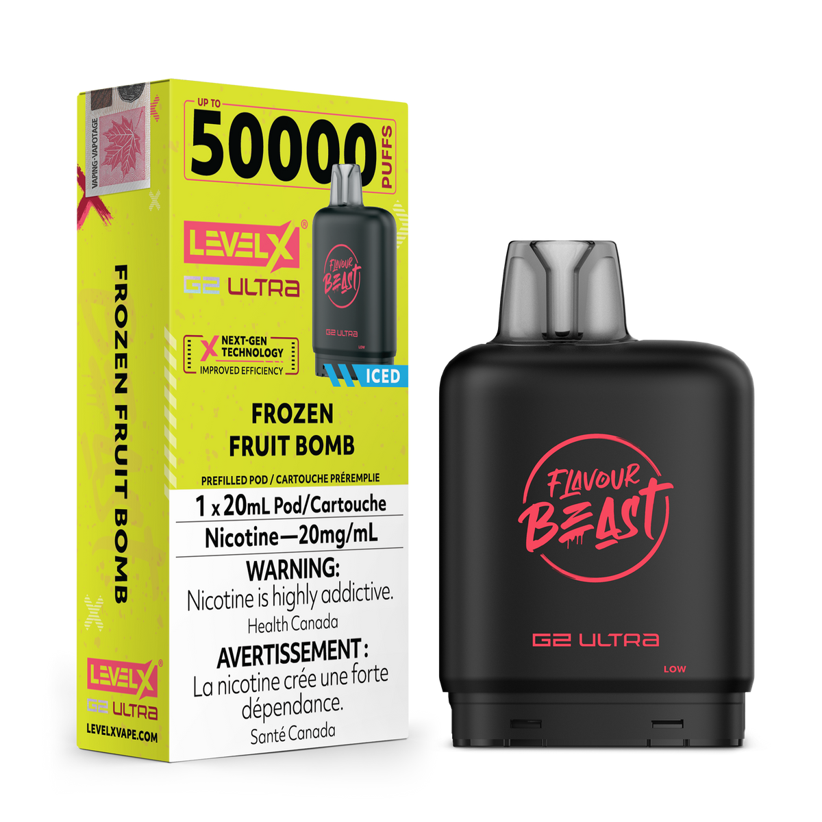 Flavour Beast Level X G2 Ultra - Frozen Fruit Bomb | Level x FB G2 Ultra | Same-day GTA vape delivery