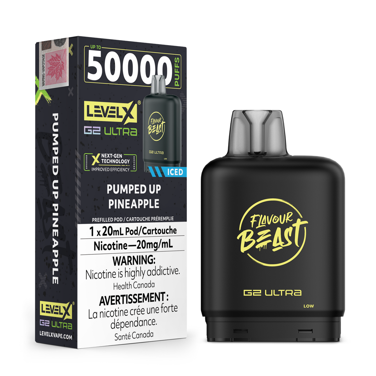 Flavour Beast Level X G2 Ultra - Pumped Up Pineapple | Level x FB G2 Ultra | Same-day GTA vape delivery