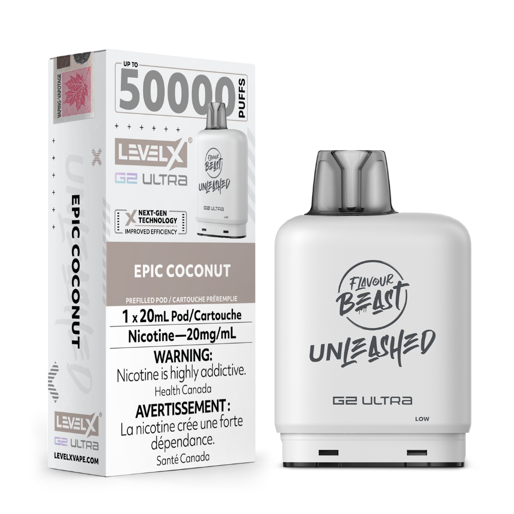 Level X Flavour Beast Unleashed G2 Ultra - Epic Coconut | Level X FB Unleashed Boost G2 Ultra | Same-day GTA vape delivery