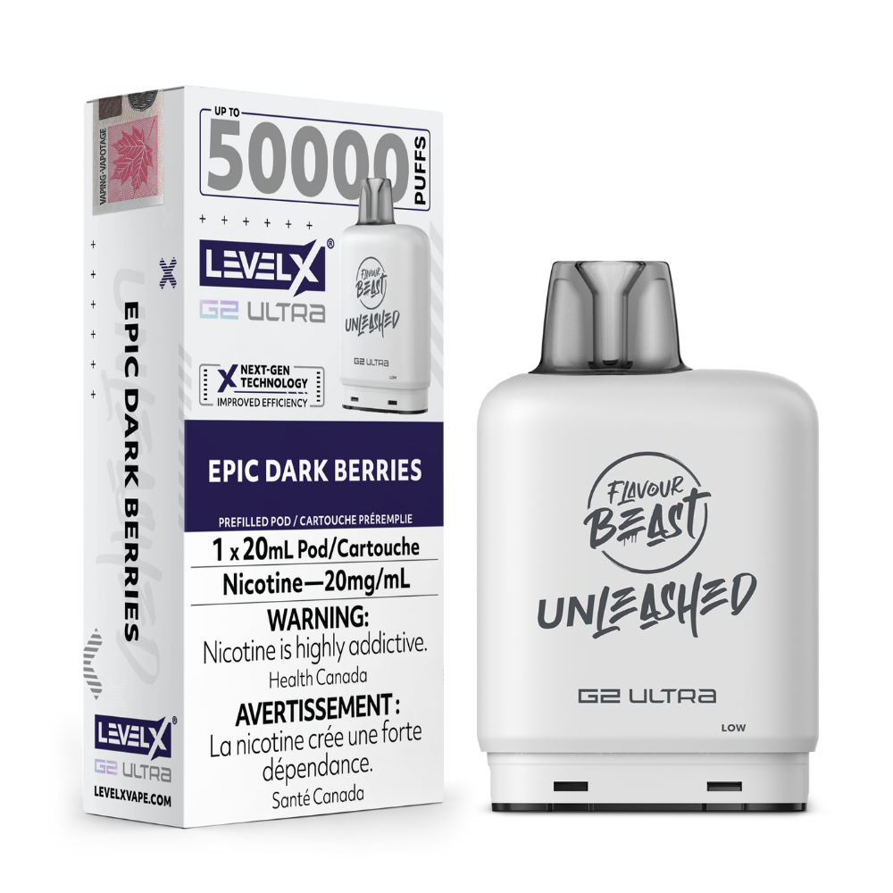 Level X Flavour Beast Unleashed G2 Ultra - Epic Dark Berries | Level X FB Unleashed Boost G2 Ultra | Same-day GTA vape delivery