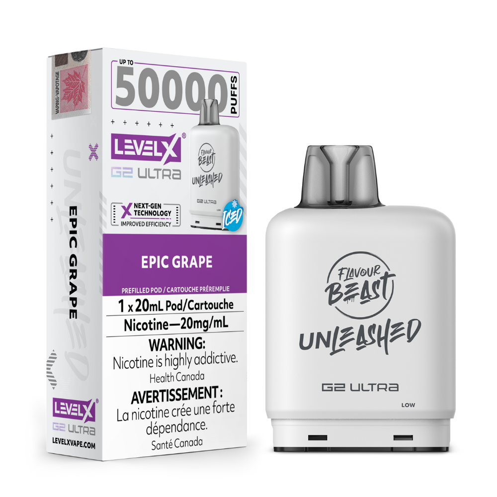 Level X Flavour Beast Unleashed G2 Ultra - Epic Grape | Level X FB Unleashed Boost G2 Ultra | Same-day GTA vape delivery