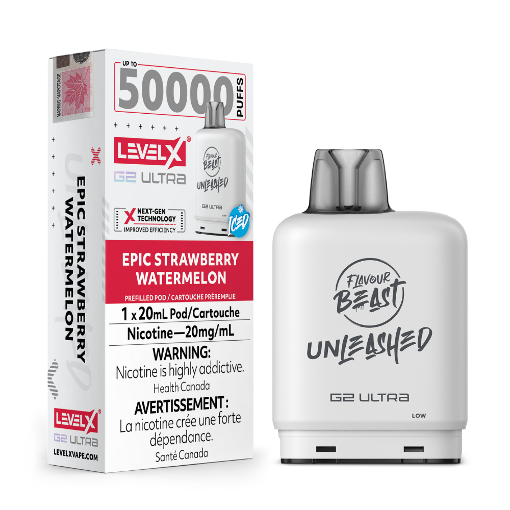 Level X Flavour Beast Unleashed G2 Ultra - Epic Strawberry Watermelon | Level X FB Unleashed Boost G2 Ultra | Same-day GTA vape delivery