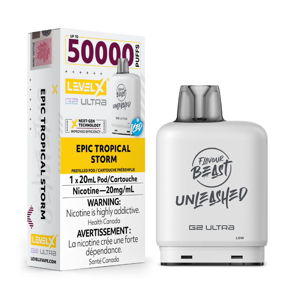 Level X Flavour Beast Unleashed G2 Ultra - Epic Tropical Storm | Level X FB Unleashed Boost G2 Ultra | Same-day GTA vape delivery