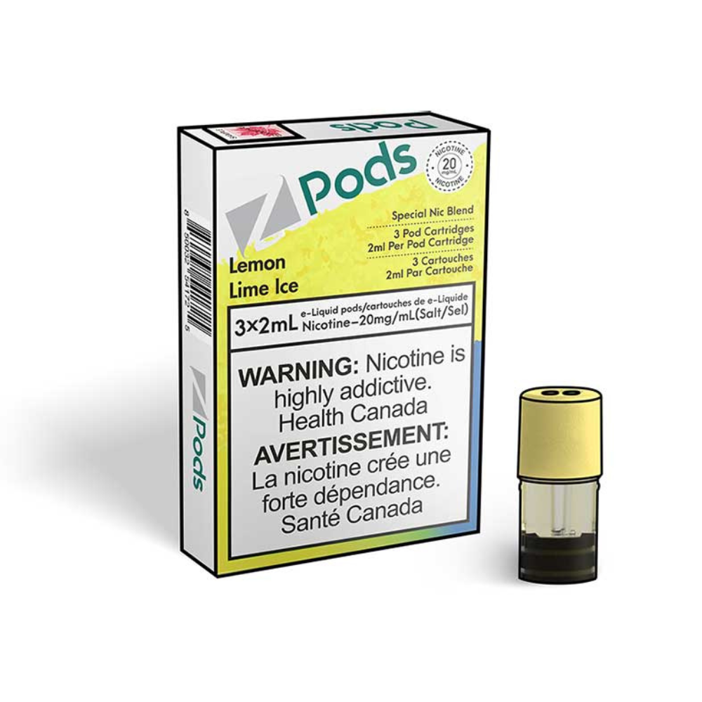 Z Pods 3 x 2mL Pods 400 Puffs - Lemon Lime Ice | Z PODS | Same-day GTA vape delivery