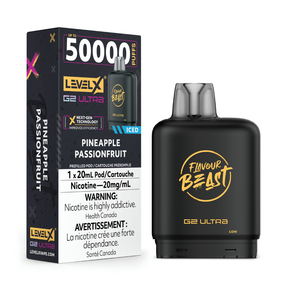 Level X Flavour Beast G2 Ultra - Pineapple Passionfruit Iced
