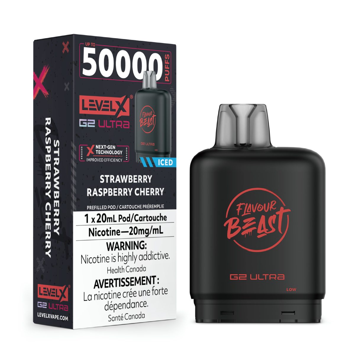 Level X Flavour Beast G2 Ultra - Strawberry Raspberry Cherry Iced