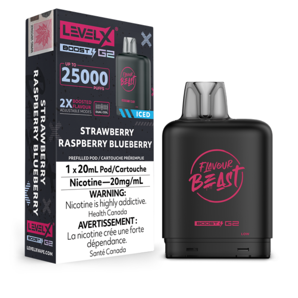 Level X Flavour Beast Boost G2 Boost - Strawberry Raspberry Blueberry