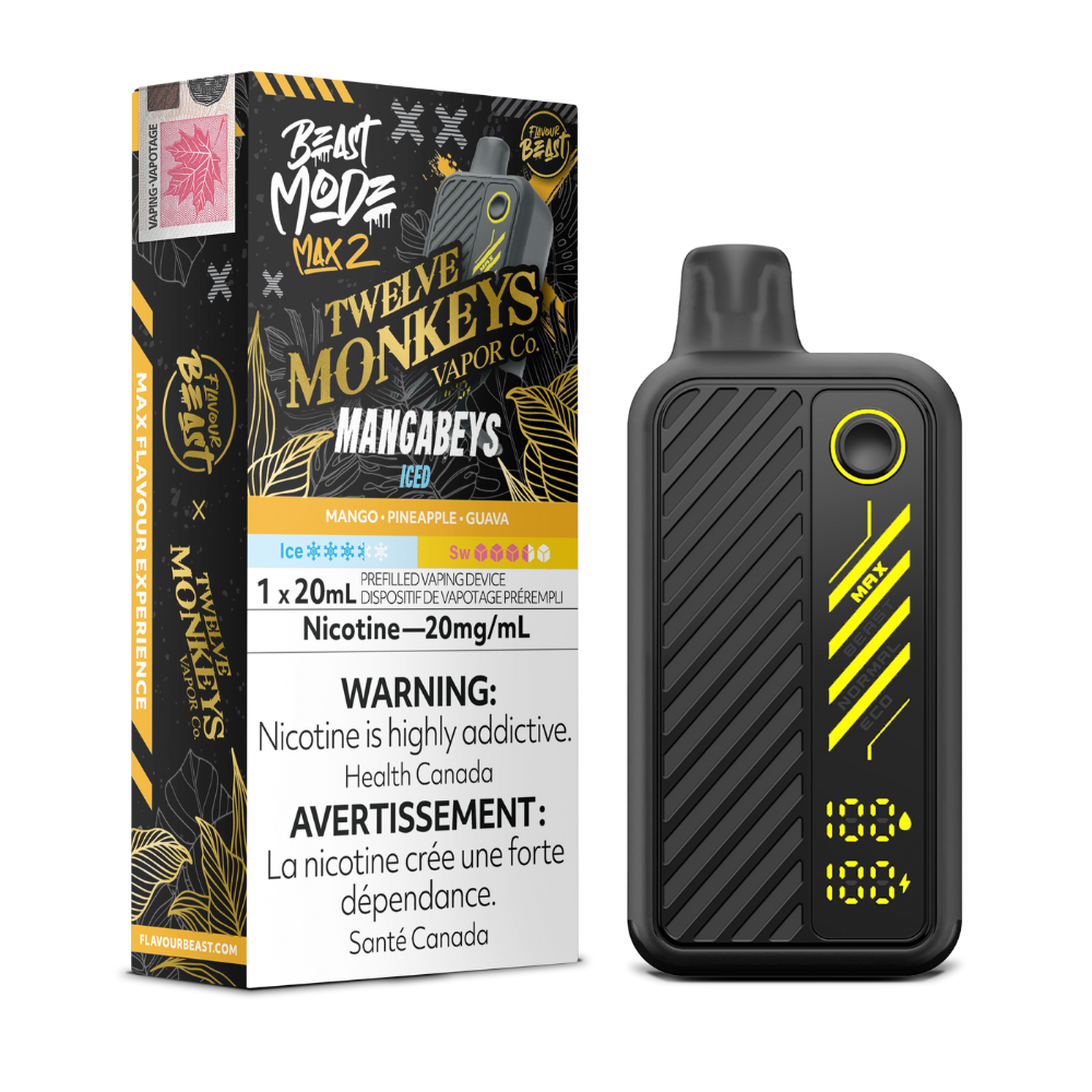 Flavour Beast Mode Max 2 X Twelve Monkeys Disposable Vape - Mangabeys Iced | Flavour Beast | Same-day GTA vape delivery