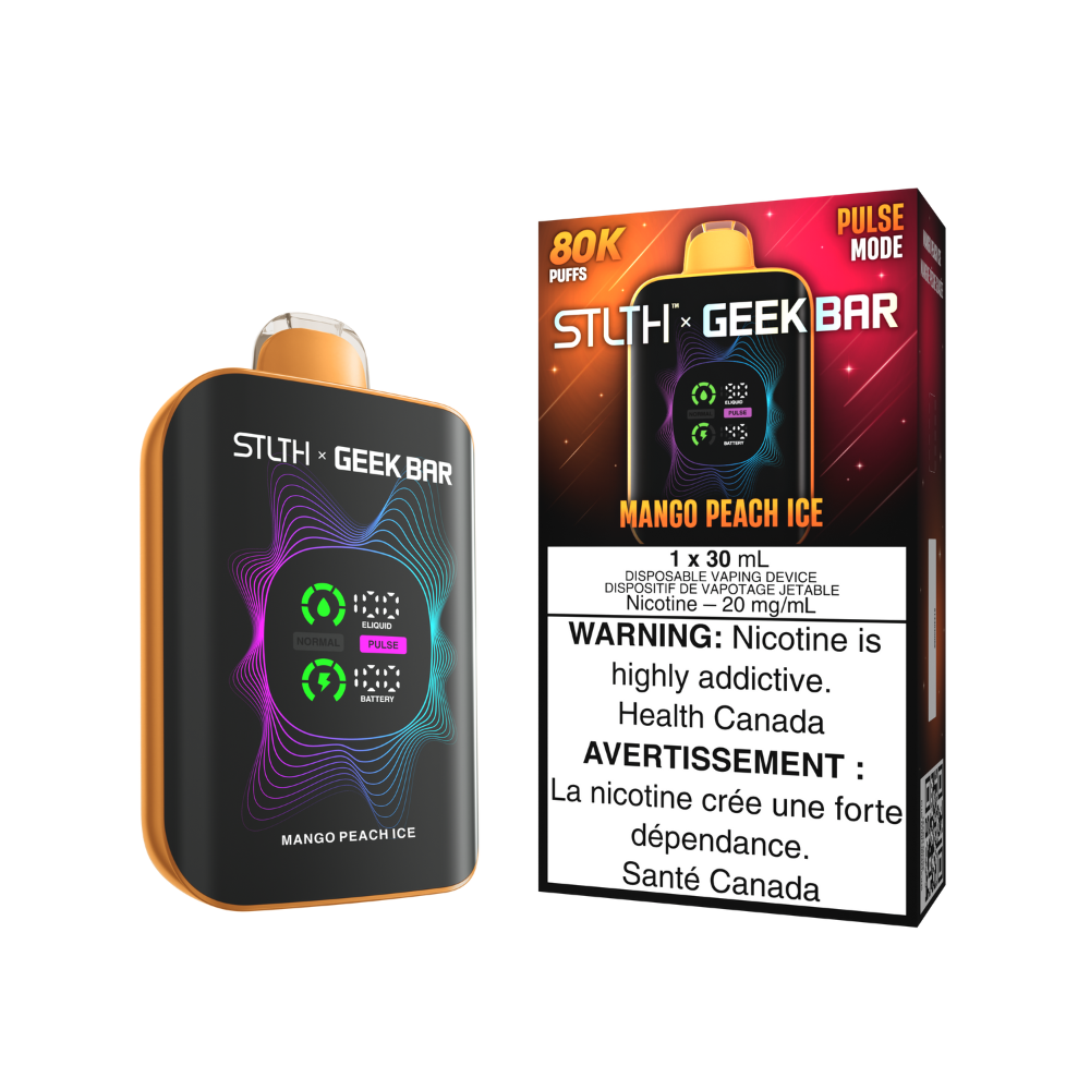 Stlth x Geek Bar 80K  Disposable vape - Mango Peach Ice | Stlth x Geek Bar | Same-day GTA vape delivery