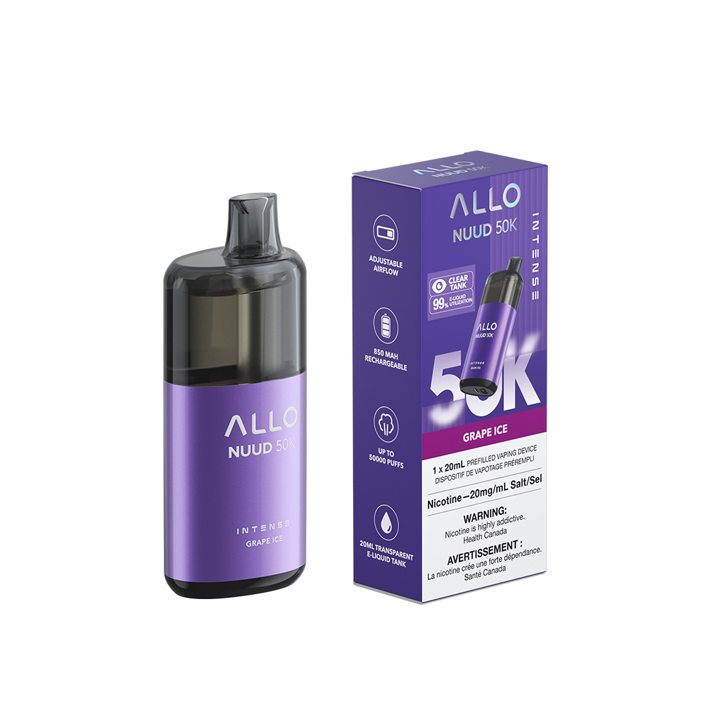 Allo Intense Nuud 50K Disposable Vape - Grape Ice | ALLO | Same-day GTA vape delivery